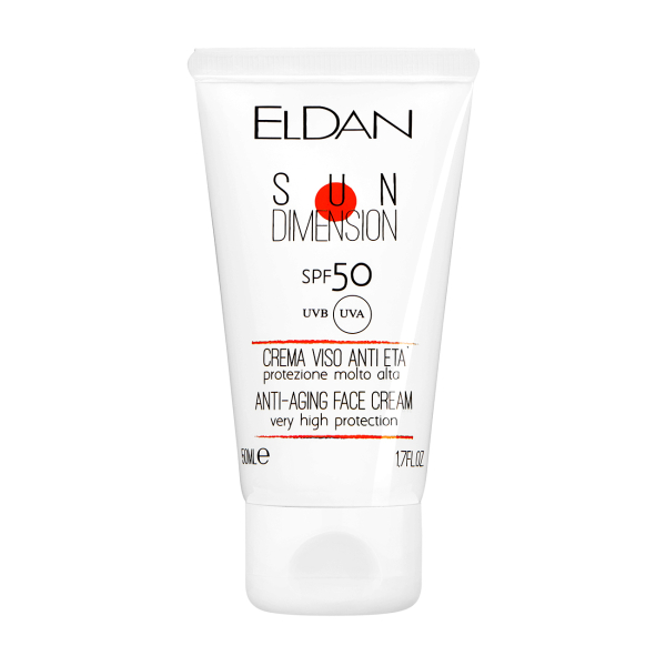 Солнцезащитный крем для лица SPF 50 (с гиалуроновой кислотой) ELDAN Cosmetics 50 мл