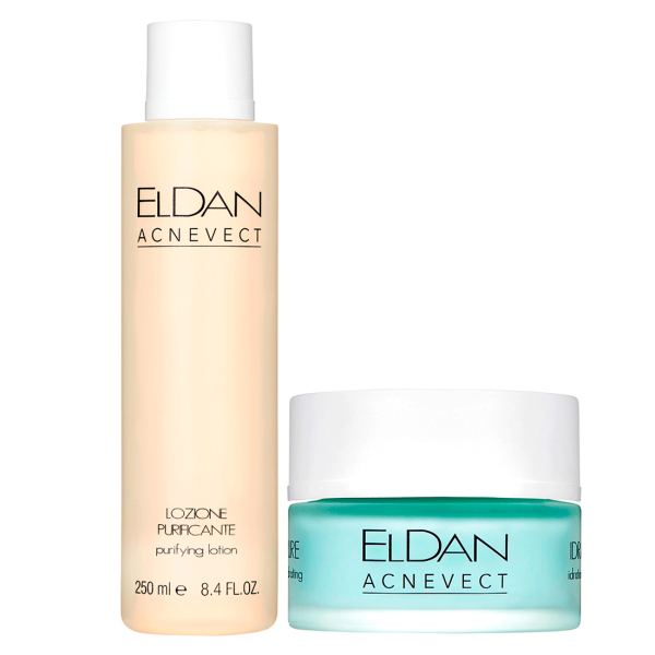 Набор Очищающий тоник-лосьон + Очищающий крем для проблемной кожи ELDAN Cosmetics 250 / 50 мл