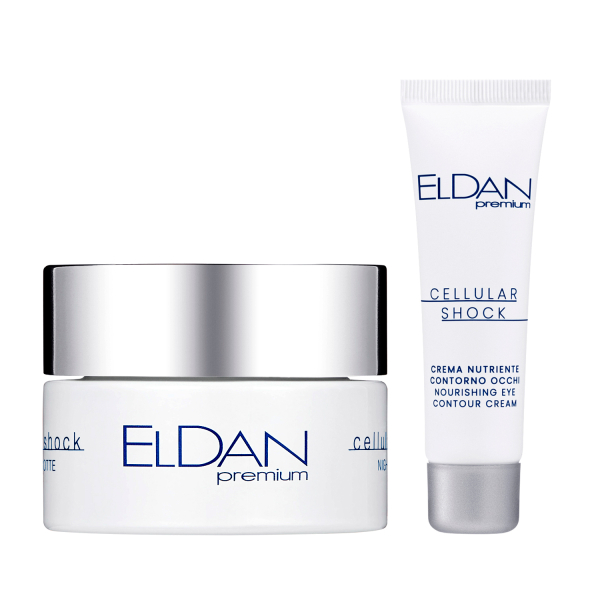 Набор Ночной крем + Крем вокруг глаз Premium cellular shock ELDAN Cosmetics 50 / 30 мл