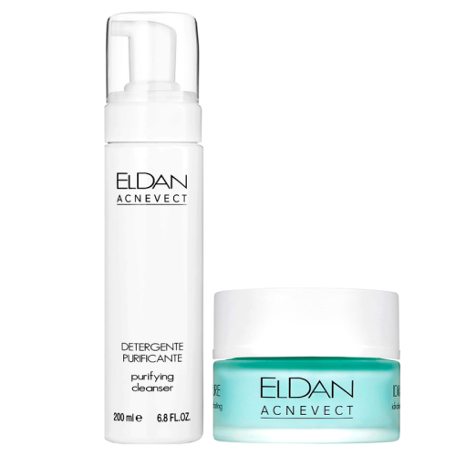 Набор Очищающее средство для проблемной кожи (пенка) + Очищающий крем для проблемной кожи ELDAN Cosmetics 200 / 50 мл