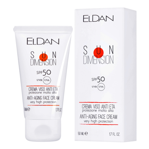 Солнцезащитный крем для лица SPF 50 (с гиалуроновой кислотой) ELDAN Cosmetics 50 мл