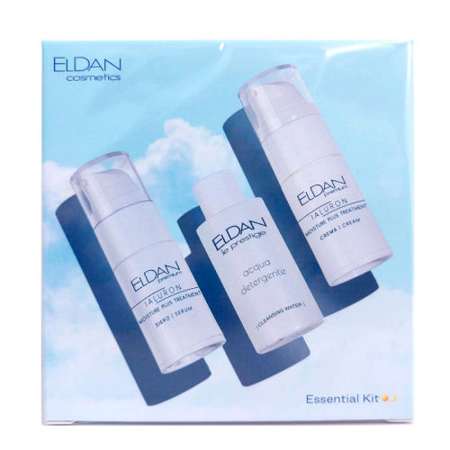 Тревел-набор Гиалуроновая кислота (Крем + Сыворотка + Очищающее средство на изотонической воде) ELDAN Cosmetics 15 / 15 / 50 мл